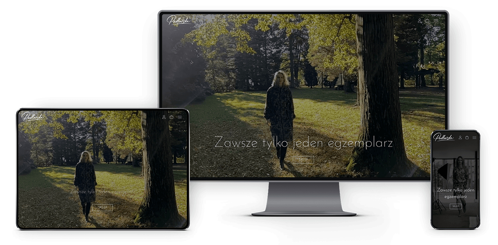 image of project "Pudłowska - an online shop with a home page" on different devices