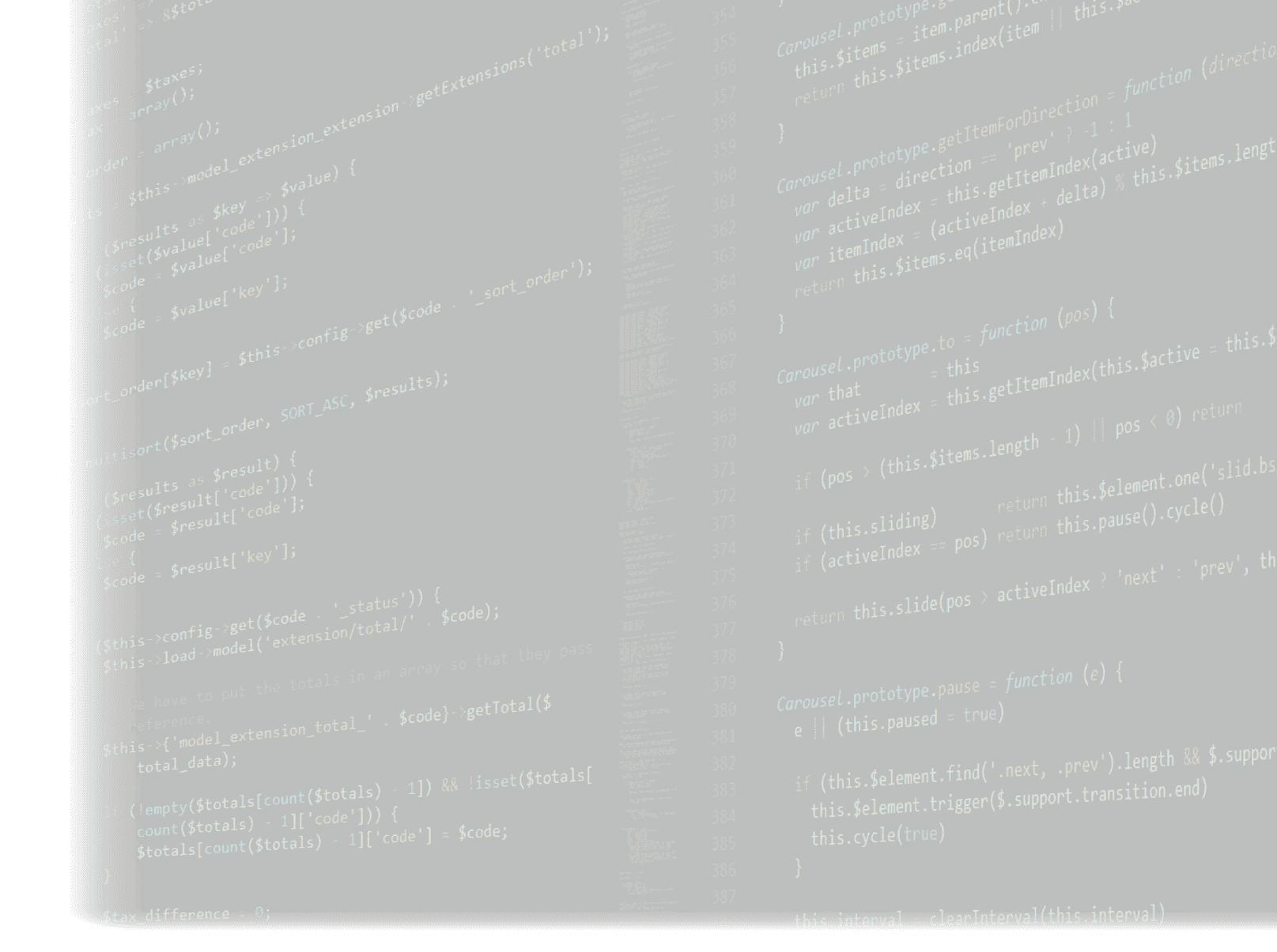 background photo with a code on a screen